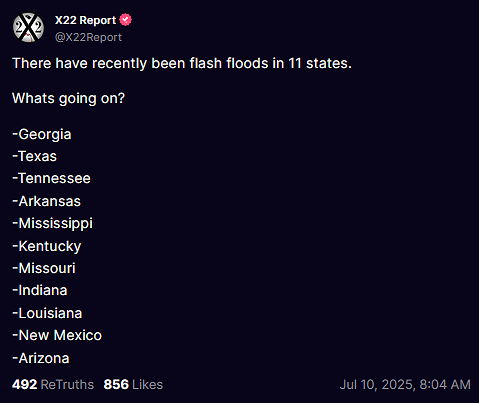 7-10-25 Flash Floods in 11 States