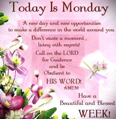 070725 - Monday of new week - don't waste
