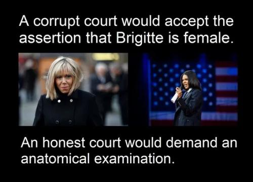 An honest court would ask for a physical examination Brigitte Macron