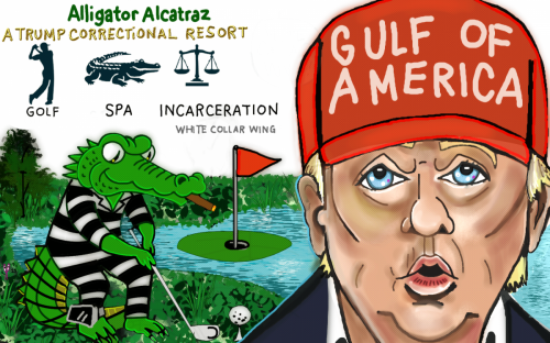 President Donald Trump Alligator ALcatraz