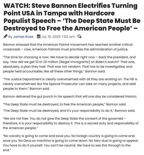 Bannon at TP USA 25