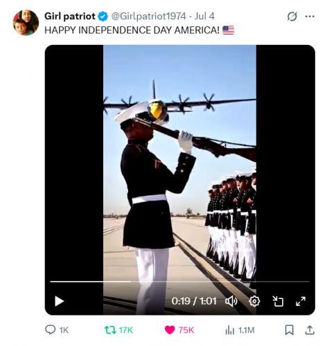Girl Patriot Post ~Happy Independence Day America~