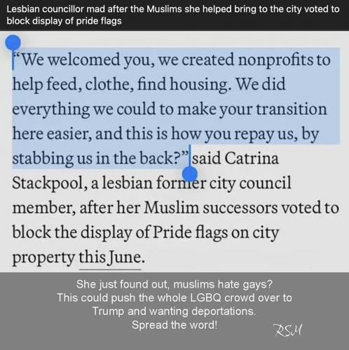 muslim shut down LGBQ