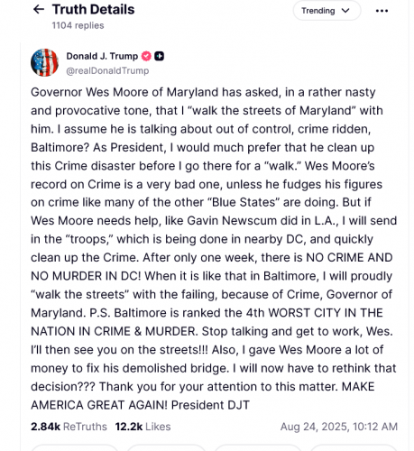 Governor of Maryland President Trump