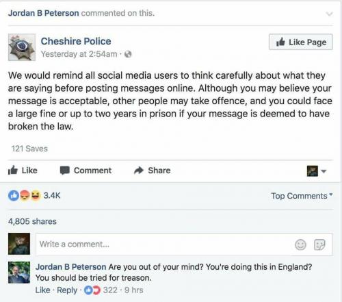 no free speech in england