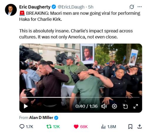 Maori Haka fpr Charlie