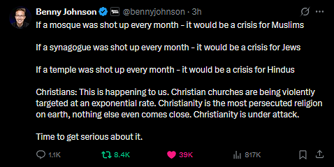 9-28-27 Christian are the Most Persecuted People