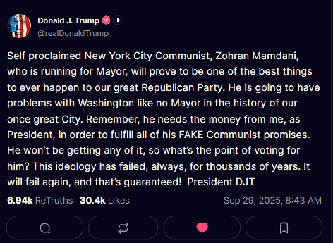 9-29-25 Zohran Mamdan