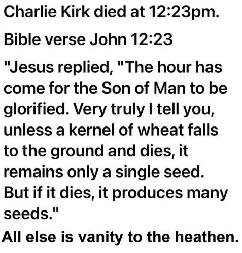 All else is vanity to the heathen.