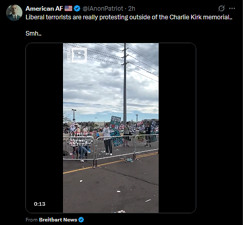 9-21-25 Liberal Protestors at Charlie Kirks Memorial