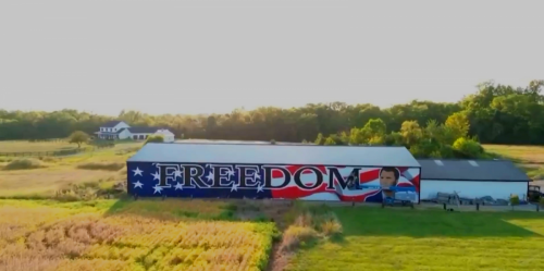 9-20-25 Charlie Kirk Murial painted by Erica Arndt