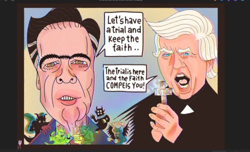 Screenshot James Comey Political Cartoon Donald Trump