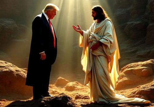 Trump Talking to Christ