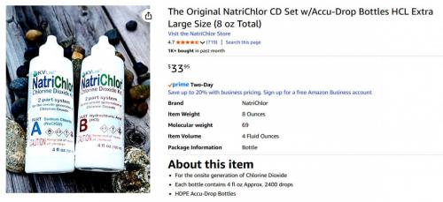 Chlorine Dioxide on Amazon