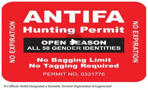 Antifa Hunting permit video screenshot
