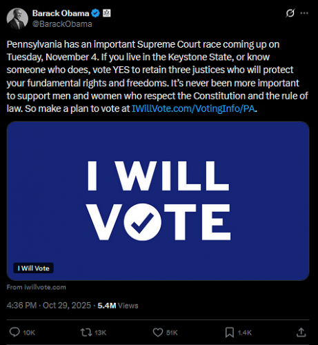 10-30-25 Get out and Vote RED