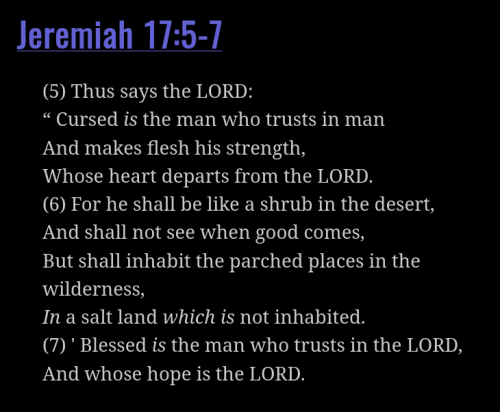 Jeremiah 17:5-7