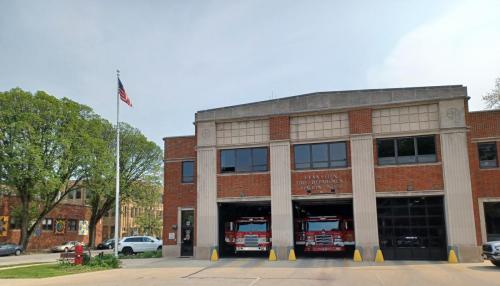 Flag - Fire station, Evanston, Ill