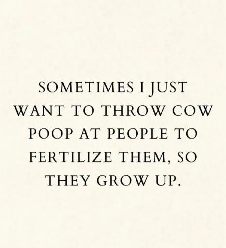 Grow up - Throw poop on people