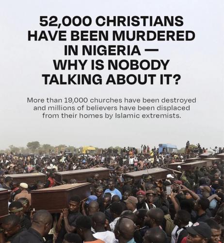 52K Christians murdered in Nigeria
