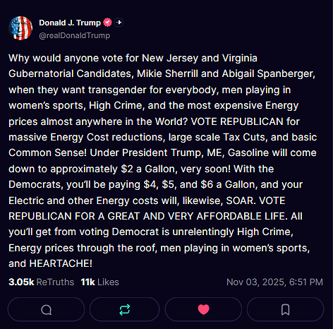 11-3-25 #NewJersey & #Virginia