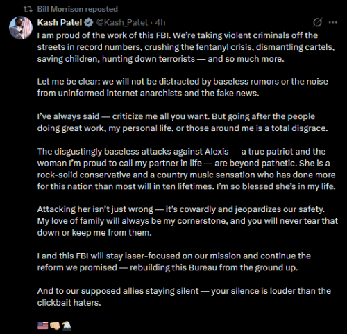 11-2-25 Kash Patel Message