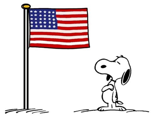 snoopy & the flag