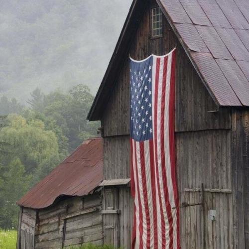 Flag - Hanging from barn