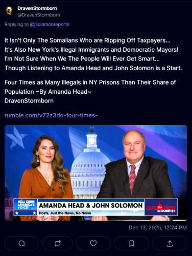 Four Times as Many Illegals in NY Prisons Than Their Share of Population ~By Amanda Head~