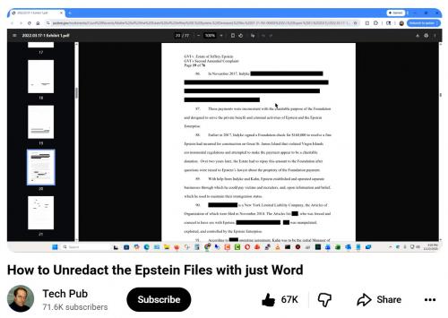 Epstein Redaction's ~How to Unredact~