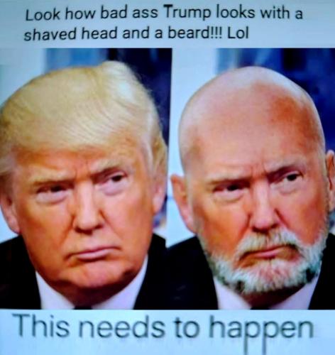 Trump Bald with a Beard