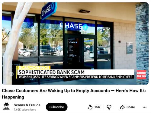 Chase Customers Bank Scam