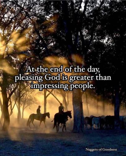 End day pleasing God