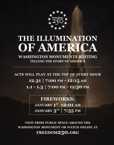 12-31-25  Illumination of America Schedule