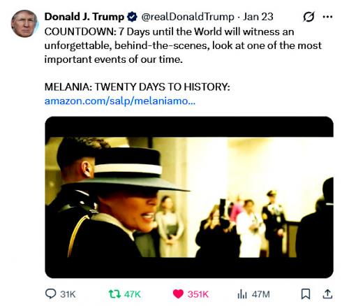 Melania Documentary ~Coming Soon to a Theater Near You~