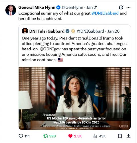 General Mike Flynn Sharing Tulsi Gabbard Summery