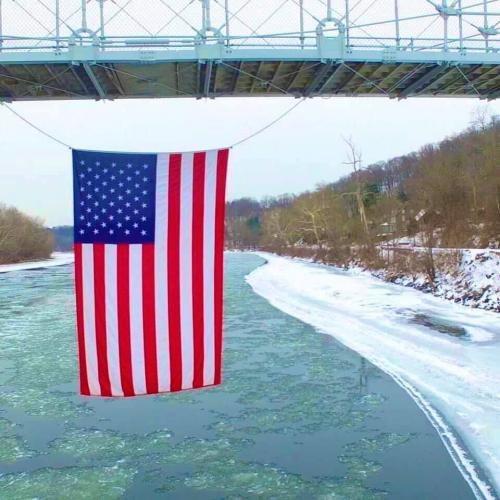 Flag - Under bridge