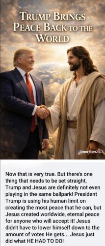 THE KING OF PEACE! Not necessarily The president of the US.