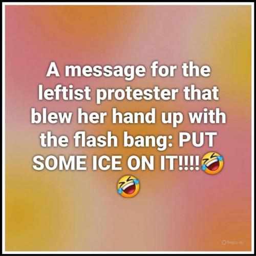 Leftist protester - Flash bang