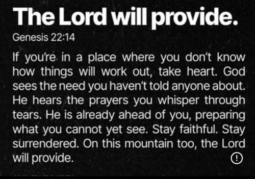 The Lord will Provide