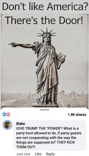 The door is over there!