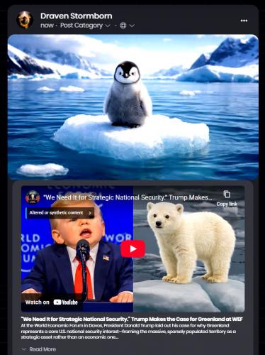 Diaper Diplomacy ~Trump Makes the Case for Greenland at WEF~ Post