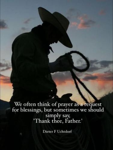 We thank thee Father