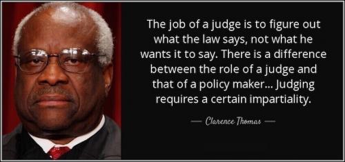The job of a judge  C. Thomas