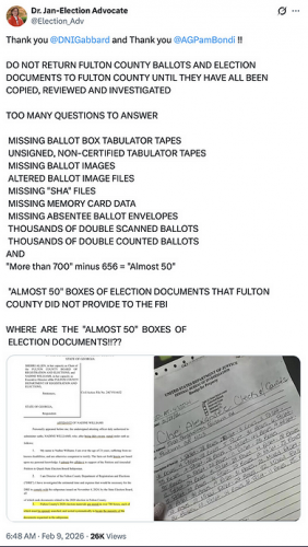 2-9-26 Post by @realDonaldTrump