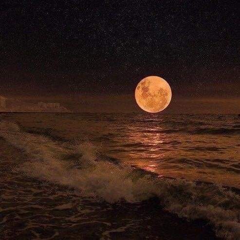 Good Night 37 - Moon over ocean 1