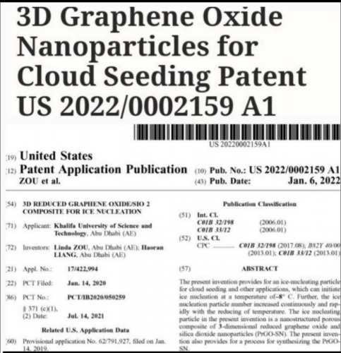 Cloud seeding Patent