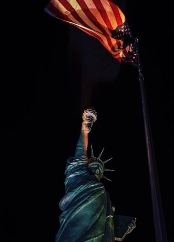 Flag - Underneath the Statue of Liberty