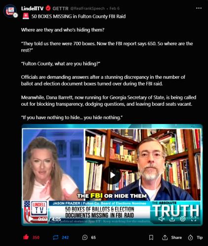 Fulton County Missing 50 Boxes of Ballots