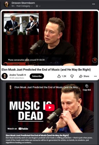 Elon Musk Predicts The End of Music